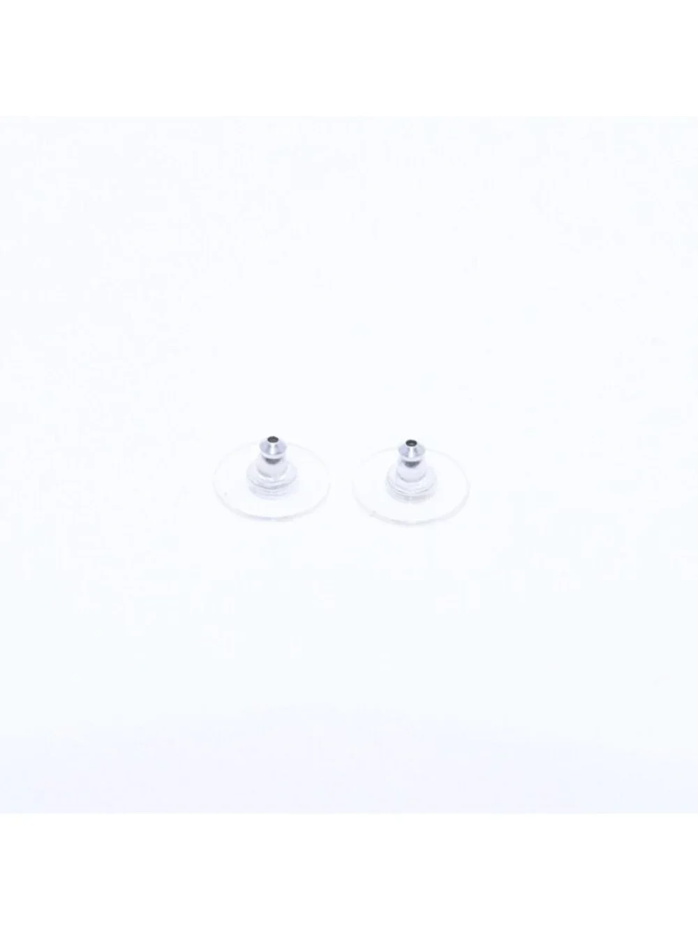 Chanel CC Logo Earrings 04 Camellia Clear Resin